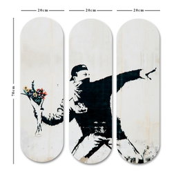Wallity Cuadro Decorativo de MDF Multicolor (3 Piezas)